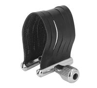 HUIOP Ligadura de Boquilla de Saxofón Alto con Diseño de 6 Clips, Material de PU Adecuado para Escenario de Actuación