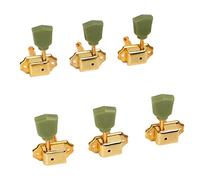 HUIOP Llave de Afinación de Cuerdas de 6 Piezas, Llaves de Afinación Semiselladas de Plástico Metálico para Guitarra Acústica Eléctrica 3L3R, Clavijas de Afinación de Guitarra, (Oro)