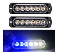 HUIOP Luces de advertencia,2 uds 12-24V luces LED estroboscópicas de advertencia luces intermitentes de emergencia barra de luz de precaución para coche camión Van ATV SUV yate vehículo