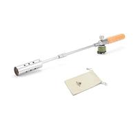 HUIOP Mango de madera Camping antorcha de gas desmontable de alta potencia quemadores portátiles al aire libre herramienta de combustión de carbón picnic barbacoa para hornear lanzallamas,Herramienta