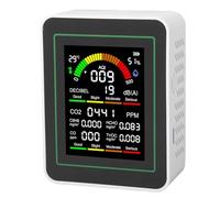 HUIOP Medidor de Ruido de Calidad del Aire, Pantalla 2,8 Pulgadas, CO2 C6H6 HCHO CO TVOC, Probador para el Hogar, Pantalla LCD Tamaño Mini