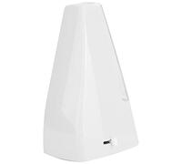 HUIOP Metrónomo Electrónico de Cuerda con Llave Metrónomo Mecánico Estilo Pirámide con Timón Oscilante Niquelado, para Batería de Piano, Violín bajo, con Cubierta Protectora (Blanco)