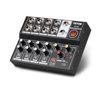 HUIOP mezclador,Mezclador de audio USB multifuncional de 8 canales Mezclador de sonido portátil Mezclador de sonido de entradas de micrófono dual de uso doméstico profesional,Mezclador de sonido