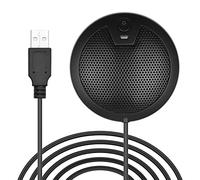 HUIOP Micro USB Micrófono de condensador de escritorio USB Micro omnidireccional de 360 ° con cable de 2 m de largo, toma de videoconferencia informática, enseñanza en línea, grabación de vídeo