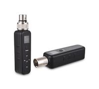 HUIOP Micrófono cableado a transmisor y receptor Xlr inalámbrico Sistema de micrófono inalámbrico UHF para mezclador de audio Amplificador de altavoz Sincronización automática de frecuencia al iniciar