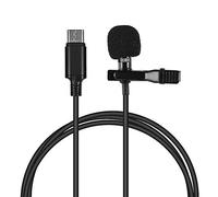 HUIOP micrófono de Solapa con Clip Micrófono de micrófono de Condensador de Solapa de Solapa con Conector Tipo C para teléfono Inteligente Android para S8 Huawei P10 / P20 / P30 Xiaomi 8