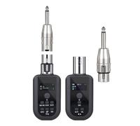 HUIOP Micrófono Inalámbrico Transmisor y Receptor Xlr Sistema de Micrófono Inalámbrico UHF para Mezclador de Audio Guitarra Eléctrica Bajo con Reducción de Ruido Micrófono/Volumen/Reverberación/Funció