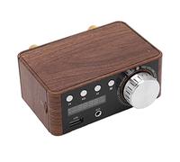 HUIOP Mini Amplificador de Potencia de 50 W y 50 W, Amplificador Digital Estéreo HiFi con Apariencia Grano Madera, Entrada USB, Conexión Estable, Resistente y Hermoso para