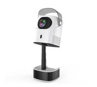 HUIOP Mini Projector,Proyector TS-2 Cine en casa 1080P Proyector de Video Android 9.0 Compatible con decodificación 4K Pantalla de 100 Pulgadas Misma técnica de Pantalla Proyector de películas con