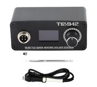 HUIOP Mini T12-942 Kit de estación de soldadura OLED Soldadura DIY Herramientas eléctricas Soldador Consi termorregulador con puntas en K y mango