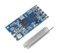 HUIOP Módulo Inalámbrico HC-12 de Alta Potencia de 433 MHz, Conexión a Muchos, Transmisión Transparente, MCU Incorporado, 100 MW, Antena con Forma de Resorte, Alcance de 1000 M, para