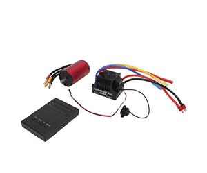 HUIOP Motor sin Escobillas de 2600KV con Tarjeta de Programación ESC 80A para Coche Control Remoto, Juego Aleación Aluminio Duradero, 36x60mm