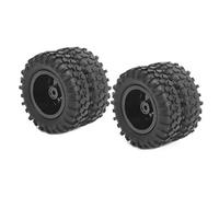 HUIOP Neumático de Rueda Gemelo Trasero RC Duradero para Camión WPL D12 1/10 de 55 Mm Diámetro, Fuerte Soporte en Carretera para una Conducción Estable y Flexible (Negro BL)
