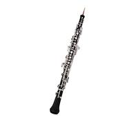 HUIOP Oboe profesional con llave en C,estilo semiautomático,teclas niqueladas,instrumento de viento de madera con guantes de caña para oboe,estuche de cuero,bolsa de transporte,paño de limpieza,oboe