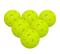 HUIOP Paquete de 6 bolas de pickleball al aire libre de 40 agujeros para pistas al aire libre