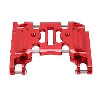HUIOP Placa de Caja de Cambios Central Coche RC, Soporte Aleación Aluminio Ligero para Actualización Axial SCX10 III Wrangler (Rojo)
