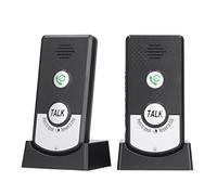 HUIOP Portátil de Timbre con Intercomunicador por Voz Inalámbrico Inteligente con 2 Canales A y B para Mujeres Embarazadas, Bebés y Cuidadores en Hospitales, Hoteles, Fábricas y Casas (Negro)