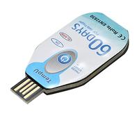 HUIOP Registrador de datos de temperatura desechable USB 2.0 impermeable a prueba de agua Registrador de termómetro de cadena fría de 60 días para la industria química biológica/de medicina
