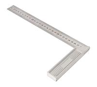 HUIOP Regla de Aleación de Aluminio, Estándar 30 Cm/11,8 Pulgadas, Transportador ángulo Recto 90 Grados Más Grueso para Medir y Marcar Carpintería, Fácil Sostener, Med (Estilo engrosado)
