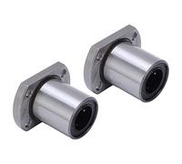 HUIOP Rodamiento de Bolas Lineal con Soporte de Brida Ovalada, Identificación Lineal 16mm, Resistente Al Desgaste LMH16UU para Impresoras