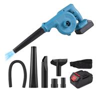 HUIOP soplador,Soplador de hojas inalámbrico con batería 2 en 1 Soplador y aspiradora eléctricos inalámbricos de 21 V Soplador pequeño de mano con batería de 63 MPH para el cuidado del césped/polvo/pe