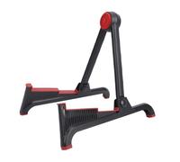 HUIOP Soporte de Guitarra Plegable, Ligero y Resistente para Ukelele Acústico Eléctrico, Violín, bajo, Banjo, ABS Portátil Antideslizante para Músicos en Movimiento (Rojo)