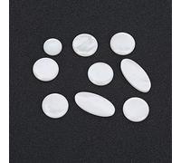 HUIOP Superficie Lisa, Carcasa Resistente, Juego de Botones de Saxofón Blanco 9 Uds. Botones Llave para Saxofón Alto Tenor Soprano, Almohadilla para, Almohadilla par