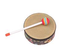 HUIOP Tambor de mano Orff Music Instrumento de percusión Instrumento de batería portátil con baqueta de 8 pulgadas,Tambor con baqueta