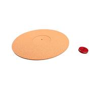 HUIOP Tapete para Tocadiscos de Corcho para Fonógrafo, Tapete Grueso No Estático Tocadiscos, Regalo Entusiastas de la Música, Corcho Natural, 11,7 X 11,7 Pulgadas, 1 Paquete