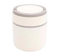 HUIOP Taza de Sopa Aislada Diseño Portátil Taza de Desayuno Térmica Segura y Duradera con Función Fácil Limpiar para Comidas para Llevar Fabricada Acero Inoxidable 304 (Gris)