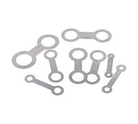 HUIOP 【Título】Kit de Reparación de Almohadillas Saxofón Metal Plateado Ligero 8 Uds Mantenimiento Almohadillas Anillos