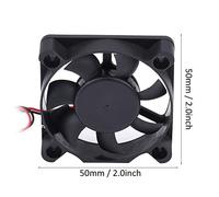 HUIOP Ventilador de Enfriamiento del Motor RC Piezas de Automóvil con Ventilador CC Negro, 100% Nuevo y de Alta Calidad, Proceso de Rodamiento de Bolas Doble, Vida útil Pequeña Pero (50*50MM)