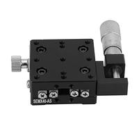 HUIOP X Micrómetro Etapas Lineales de Precisión de Rodillo Cruzado Ajuste Fino Manual para Maquinaria Producción, Equipos Prueba y Más - Material Aleación Aluminio SEMX40-AS (40 * 40 mm)