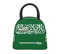 HUIopq Bolsa de almuerzo aislada con estampado de bandera de Arabia Saudita, para comidas, aperitivos, bebidas, adultos, niños y familias