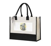 HUIopq Bonita bolsa de lona con estampado de koala para mamá y bebé, ecológica, de gran capacidad, para playa, viajes, oficina, bolsas de regalo