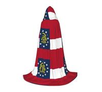 HUIopq Capa con capucha con estampado de la bandera de Georgia para cosplay, festival, carnaval, vacaciones, aventuras al aire libre
