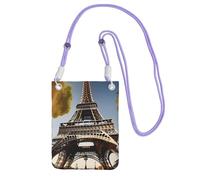 HUIopq Cityscape Paris - Bolso bandolera con diseño de la Torre Eiffel de Francia para mujeres y hombres, para viajes, correr, senderismo, compras, uso diario, Purple, Talla única