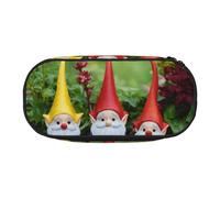 HUIopq Estuche versátil con estampado de gnomos de Navidad de gran capacidad, versátil para escuela, oficina, maquillaje, accesorios de viaje, Black, Talla única, Organizador de bolsas