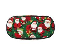 HUIopq Estuche versátil con estampado de gnomos de Navidad de gran capacidad, versátil para escuela, oficina, maquillaje, accesorios de viaje, Black, Talla única, Organizador de bolsas