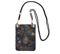 HUIopq Gears Clock - Bolso bandolera para mujer, hombre, con estampado del siglo de bronce, para viajes, correr, senderismo, compras, uso diario, Black, Talla única