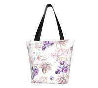 HUIopq Hermosa bolsa de verano ligera con estampado de hojas de uva, correa ajustable, comodidad, viajes, playa, uso diario