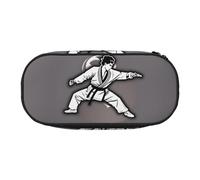 HUIopq Karate-Highkick-Icon Print - Estuche versátil para lápices, escuela, oficina, maquillaje, accesorios de viaje, Black, Talla única, Organizador de bolsas