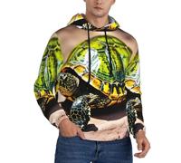 HUIopq Lord Howe Island - Sudadera con capucha para hombre, diseño de tortuga marina, elegante, para otoño, invierno y primavera, Negro, M