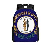 HUIopq Mochila con estampado de bandera del estado de Kentucky para hombres y mujeres, elegante, de gran capacidad, para viajes, trabajo, senderismo, viajes de negocios, camping
