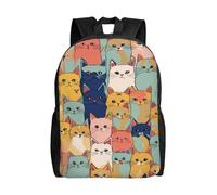 HUIopq Mochila con estampado de gatos lindos en una variedad de colores para hombres y mujeres, elegante, de gran capacidad, para viajes, trabajo, senderismo, viajes de negocios, camping