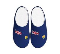 HUIopq Pantuflas unisex con estampado de bandera de las Islas Turcas y Caicos TPR de franela suave antibolitas, para interiores y exteriores, casa, viajes, etc