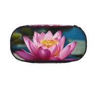 HUIopq Spirit of The Lotus - Estuche versátil para lápices, gran capacidad, para escuela, oficina, maquillaje, viajes, accesorios, Black, Talla única, Organizador de bolsas