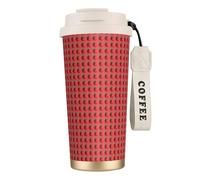 HUIopq Taza de viaje de acero inoxidable con estampado de fresas para casa, oficina, camping, senderismo, al aire libre, café y té