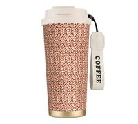 HUIopq Taza de viaje de acero inoxidable con estampado de fresas para casa, oficina, camping, senderismo, al aire libre, café y té