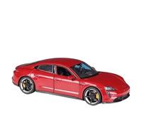 HUIPENPP Alloy Car Model Diecast Metal Model 1:24 For Porsche Taycan Turbo S Decoración(Red)